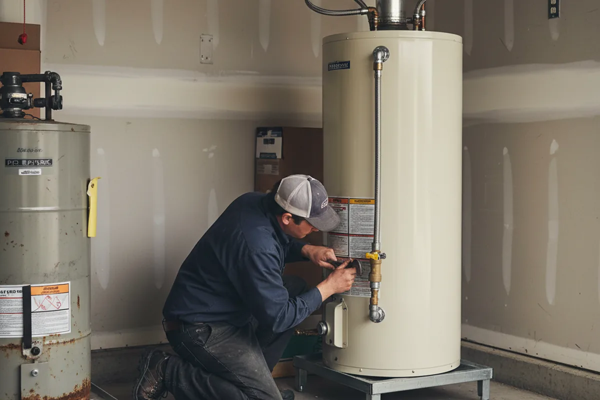 Water heater and shutoff valve replacement in Crater Lake